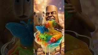 Funny Insect Slime Candy with Tung Tung Tung Sahur & Capybara  | Edible Bugs ASMR & Rainbow Goo!