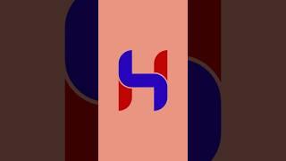 Designing a Bold and Modern 'H' Logo with Rectangles in Adobe Illustrator #shorts #logo #logodesign