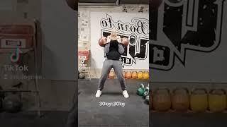 Kettlebell street strict press 30kg+30kg