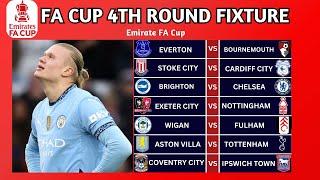 FA Cup 2024 Fourth Round Fixtures And Schedule | Emirates FA Cup Matchups And Dates #arsenal