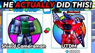 The SHIELD CAMERAMAN GOT THE MOST INSANE OFFER!! (Toilet Tower Defense)