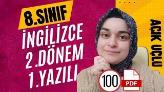 8. Sınıf İngilizce | 2.Dönem 1.Yazılı Soruları | SIFIRDAN 100 AL