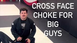 Cross face choke for big guys (very easy low risk )