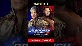 WWE BACKLASH 2024 MATCH CARD | #shorts