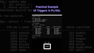 Triggers in PLSQL | Practical Example | plsql tutorial | TechnonTechTV