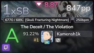  8.9⭐ Kamensh1k | Fleshgod Apocalypse - The Deceit / The Violation [Skull] 91.22% #1 | 847pp 1xSB