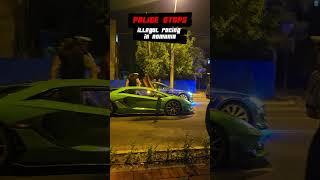 Police stops illegal racing in Bucharest, Romania