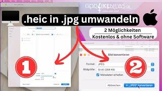 MAC: heic Bilder in jpg umwandeln  Kostenlos | ohne Software | Schnellaktion