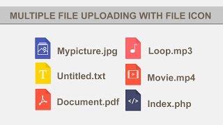 Uploading Multipal Files with File type ICON using ajax, jquery and php #trending #viralvideo