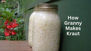 Making Kraut in the Jar - Old Timey Recipe