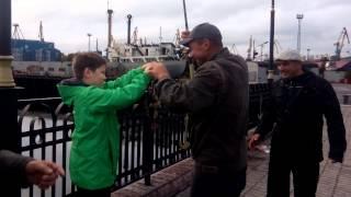 Рыбалка в Мурманске на морвокзале