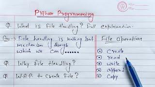 Python File Handling | Learn Coding