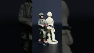 Army men painting US Paratroopers, 1/72 scale