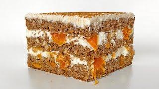 Healthy Carrot Cake without sugar and flour! Low-carb recipe