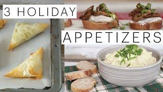 3 Vegan Holiday Appetizers | Artichoke Dip | Vegan Spanakopita | Mushroom Crostini | The Edgy Veg