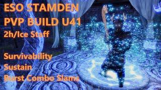 ESO Stamina Warden PvP Build U41 l Huge Burst Combo l OP Sustain & Survivability l 1vX & Small Group