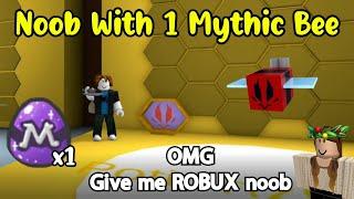 Noob With 1 Mythic Bee! Made 10 Million Honey - Bee Swarm Simulator