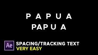 Spacing or Tracking Text animation - After Effects tutorial