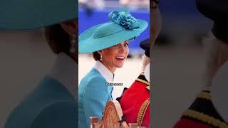 Неотразимая принцесса Уэльская в небесно-голубом платье на параде Trooping the Colour 2025. #Кэтрин