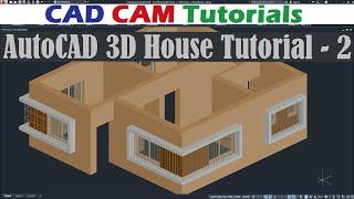 AutoCAD 3D House Modeling Tutorial - 2