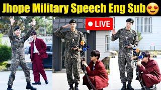 BTS Jhope Military Discharge Speech ENG SUB  Jhope Military Discharge