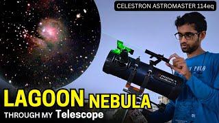 I Captured LAGOON Nebula through manual Telescope! "Deep Sky Objects" Celestron Astromaster 114eq