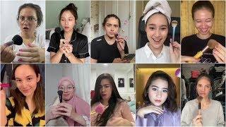 PASS THE BRUSH CHALLENGE ARTIS INDONESIA KELAHIRAN 90's | TIK TOK CHALLENGE