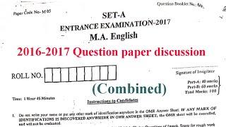 MA in English Entrance Test (Combined Video) || Previous year paper