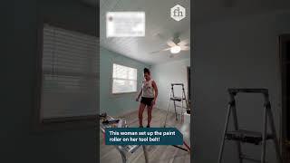 DIY trick if painting a ceiling! Painting a ceiling? Try this hack!