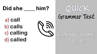 QUICK ENGLISH GRAMMAR TEST | grammar test