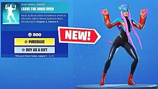 *NEW* BRUNO MARS EMOTE LEAVE THE DOOR NEW FORTNITE ITEM SHOP