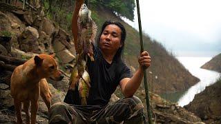 Relaxing Fishing, Smoked Fish, Catch and Cook: Survival Alone | EP.234