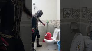 SpiderMan encounters Skibidi Toilet in real life - by SpiderLife #spideylife #shorts