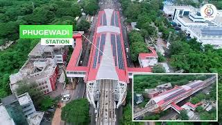 Sky View of Metro stations of Reach 01- PCMC to Civil Court Metro Station.