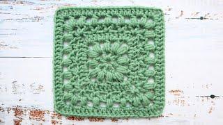 How to Crochet a Beautiful Mixed Stitch Granny Square | Easy 3-Round Repeat Tutorial