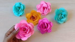 How to make Realistic, Easy paper Roses | Paper flower DIY| Rose flower making..