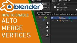 Blender how to enable auto merge vertices