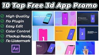 Free Top 10 3d mobile app promo template free for After effects