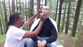 Unusual head massage