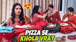 Pizza se khola neetu ne Karwachauth ka Vrat 