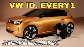 VW ID. EVERY1: Elektro-Kleinwagen ab 20.000 Euro | Alles, was DU wissen musst | 2027