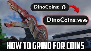 NEW Jurassic Blocky BEST Way To Grind DinoCoins!