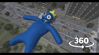 VR 360 Giant Blue ruined the city! - Rainbow Friends