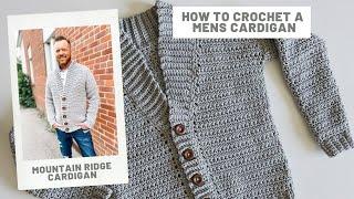 Mountain Ridge Men's Cardigan - FREE CROCHET PATTERN
