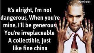 Chris Brown - Fine China (Lyrics) Video