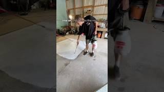 They tried to get a free driveway. #construction #driveway #cleanup #shorts