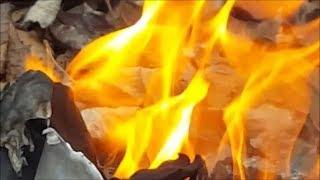 ASMR Small Fire | Burning my Old Gym Bag | by Kim Townsel