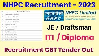 NHPC JE & Draftsman Recruitment 2023 update | NHPC Upcoming vacancy 2023 | ITI & diploma vacancy