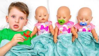 Nap Time Fun with Baby Dolls! 