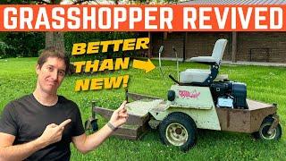 REVIVING My 40 Year Old Grasshopper: Mows BETTER THAN NEW!